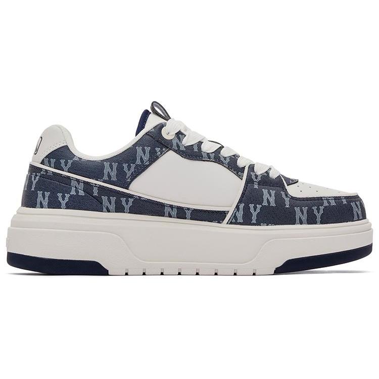 New MLB Chunky Liner 24SS Slip Resistant Low Top Skateboard Shoes Unisex Marine Blue 3ASXCLD4N-50NYS