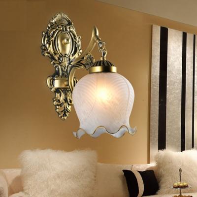 Europäische LED Retro Wandleuchte Vintage Glas E27 Antik Schlafzimmer Nachttisch Wandleuchten Wohnzimmer Treppe Heimdekor Wandleuchten Leuchten