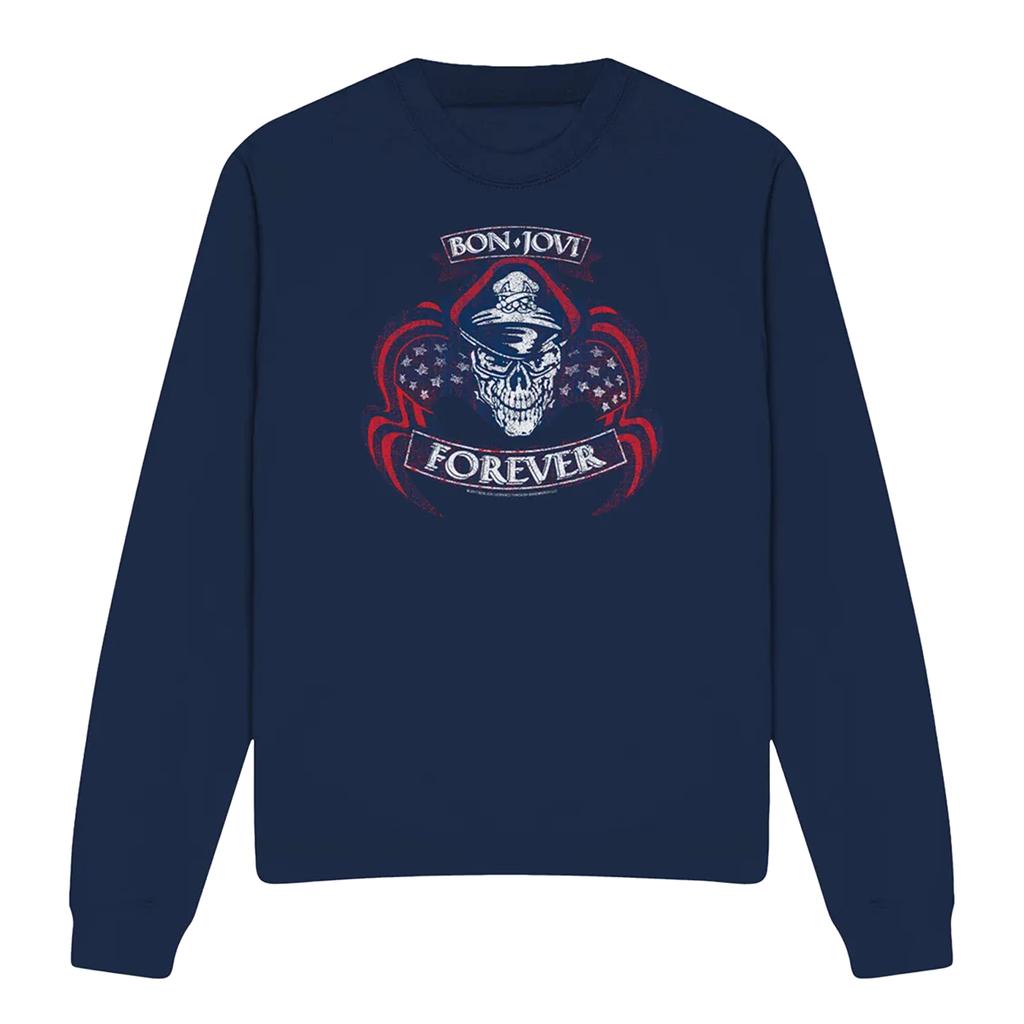Bon Jovi Unisex Adult Forever Skull Sweatshirt