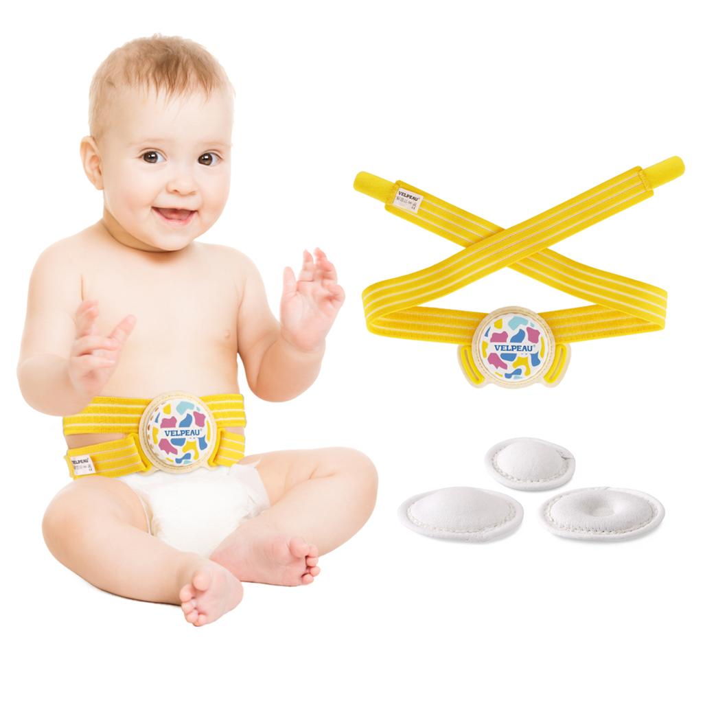 Velpeau Umbilical Hernia Belt Baby For Infant Belly Button Wrap Truss Abdominal Binder With 3 Different Shapes Compression Pads