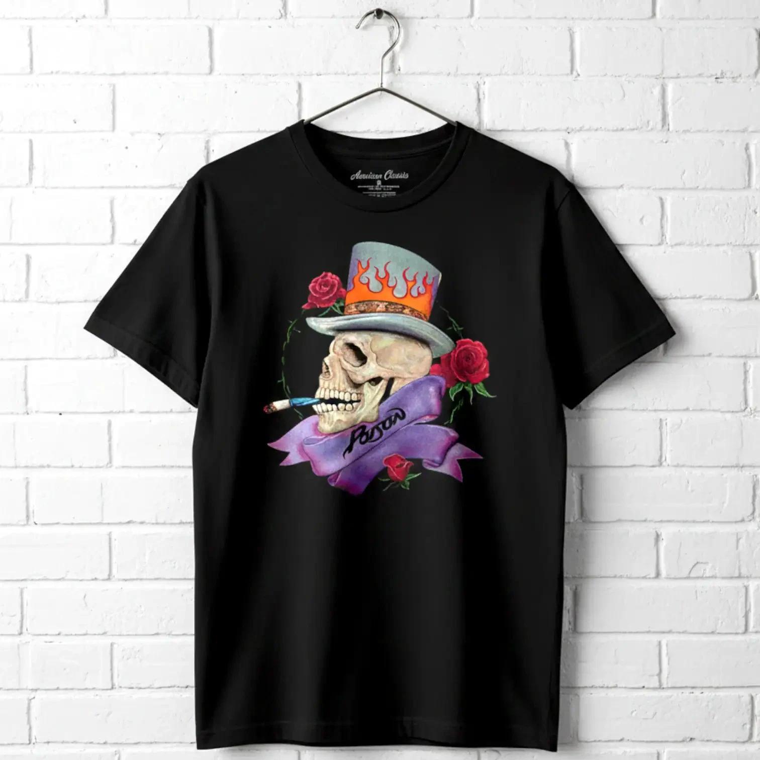 Poison Smoking Skull Men s T Shirt XXL