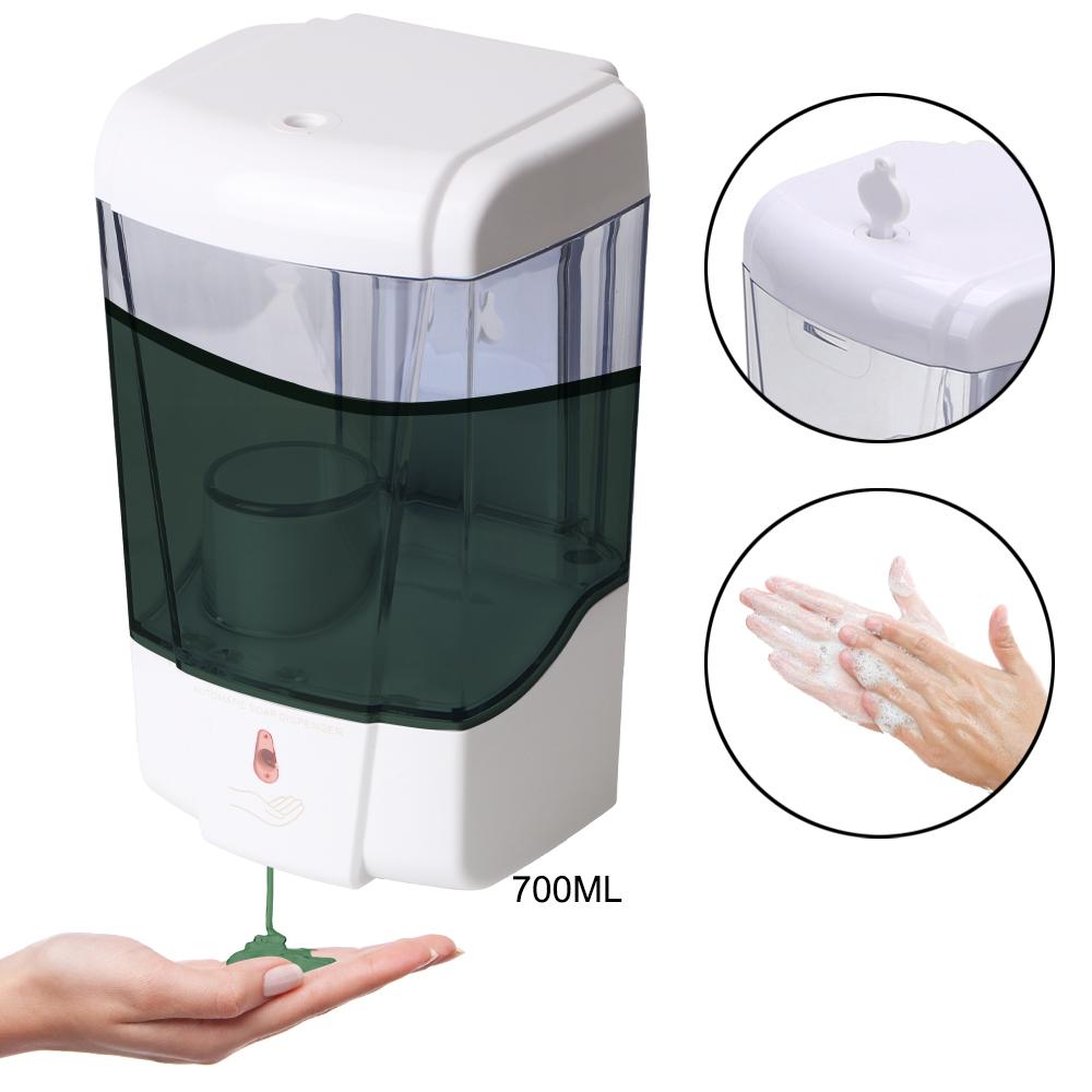 Automatic IR Sensor Soap Dispenser 700ml Wall-Mount for Kitchen Bathroom