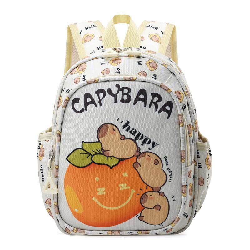 Capybara Curved Backpack Shoulder Straps Cartoon Fit For Children Preschool