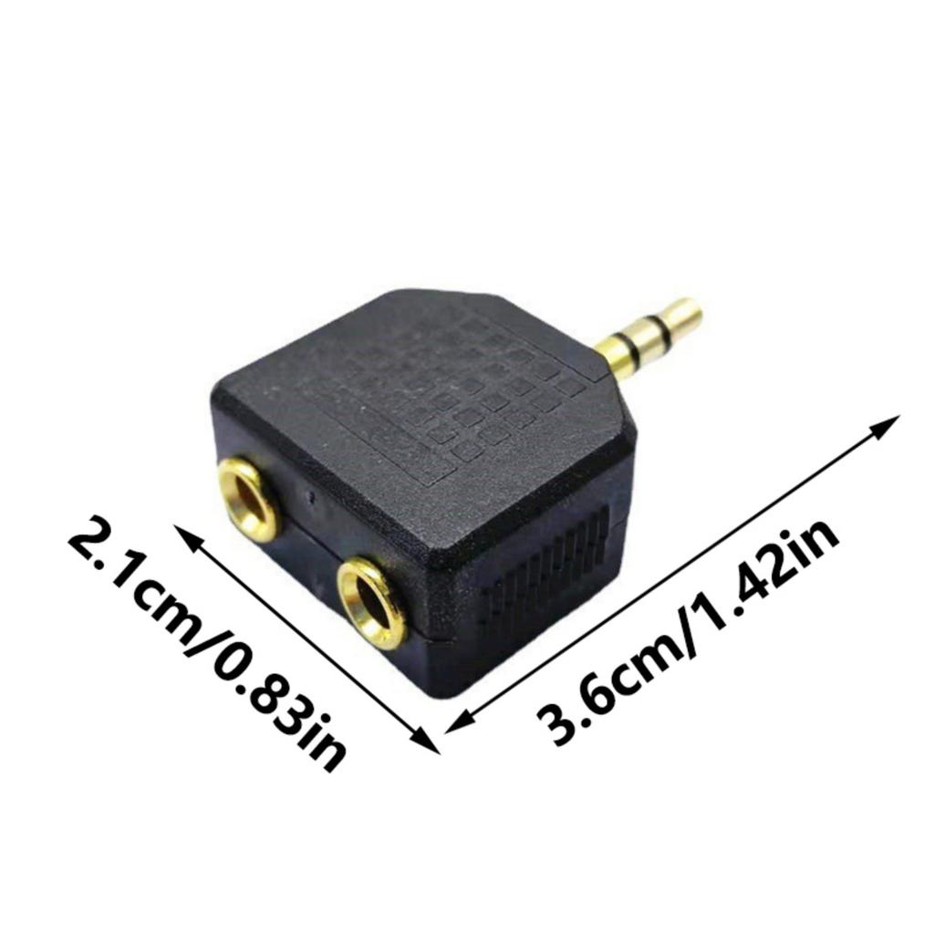 3.5mm Male to Dual Female Audio Splitter with Gold Plated Connectors for High Fidelity Sound Sharing