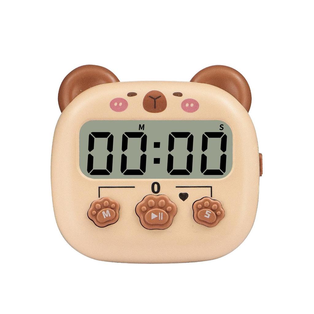 Electronic Timer, Cartoon Digital Time Management, Mini Kitchen Reminder for Elementary School Students