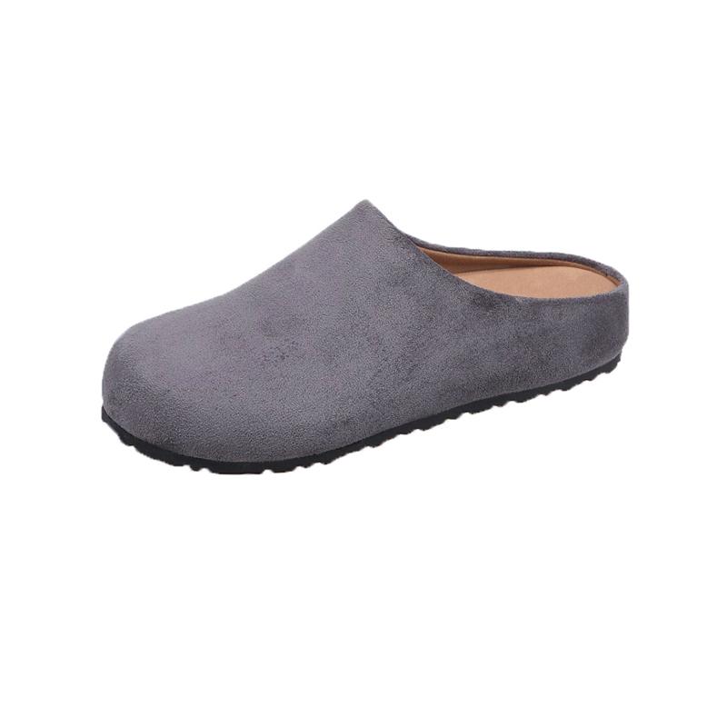 Fashion Aphixta Candy Color Round Toe Outside Women Slippers Women Shoes Round Toe Low Heel Slip On Half Slide Spring Summer Woman Shoes