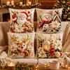 Christmas Throw Covers 1818 Inch Set of 4, Holiday Cushion Cases for Couch Decor, Inserts Not Included