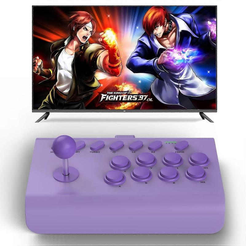 Joystick Controller 3-mode Connection for PS4/PS3/Xbox One/Switch (Pure Purple)