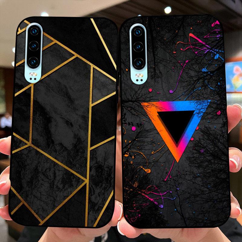 For Huawei P30 Pro Case P 30 Fashion Painted TPU Silicone Soft Phone Cover For Huawei P30 lite Coque Bumper Nova 4e Funda Capa