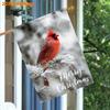 1pcs Winter Christmas, Cardinals and Pine Branches (2) - Flagdouble-sided Garden Flag Courtyard Decoration, Outdoor Decoration, Lawn Decoration, Flag