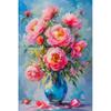 1pc DIY Paint by Number Kit Flower Frameless Canvas Wall Art Gift Idea Decor