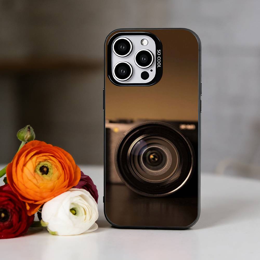 Fashion classic camera lens Phone Case For iPhone 17,16,15,14,13,12,11 Plus,Pro Max,XS,Colorful Silver Black Cover iPhone16pro