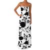 Women's Off-the-shoulder Sexy Silky Floral Print Long Dress Dress