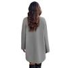 Women's Round Neck Coat Casual Fleece Coat Vintage Solid Color Long Sleeve Single Breasted for Office Party