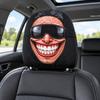 Funny Face Print Car Seat Cover Double Sided Car Pillowcase New Car Seat Headrest  Universal