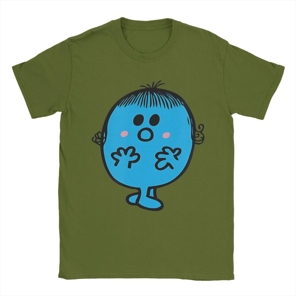Funny Mr Men Little Miss Shy Funny cute T-Shirt Men Cotton Short Sleeve  Round Neck Summer Tops