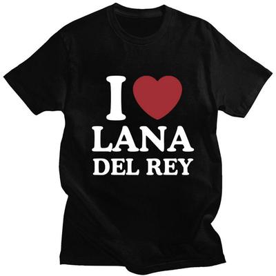 Kocham Lana Del Rey Nadruk T-Shirty Estetyczne Męskie Damskie Oversize Modny T-Shirt Hip Hop Casual Bawełniany T-shirt Lato Streetwear