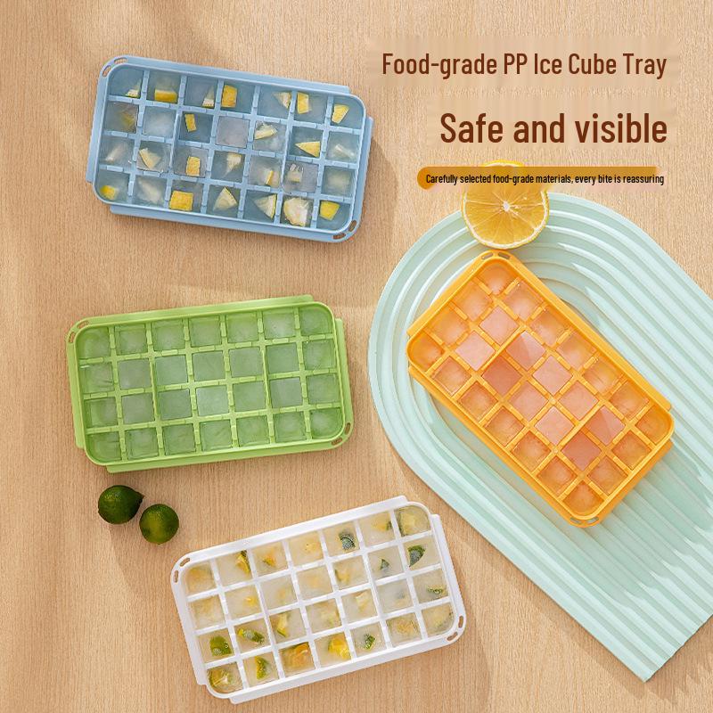 28-Grid Press-Type Ice Cube Tray: Creative Large-Capacity, One-Press Release for Easy Ice Making and Storage