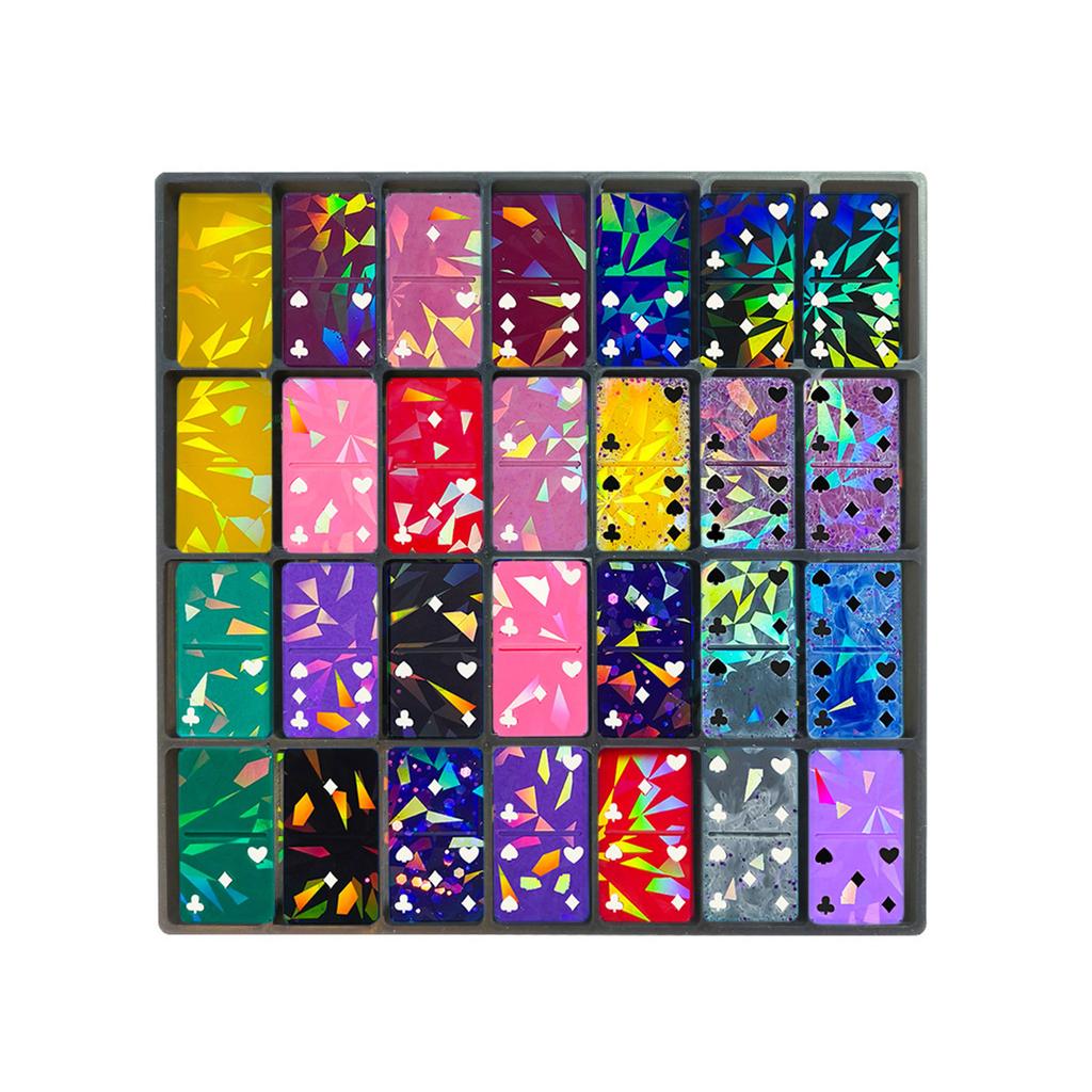 Practical Epoxy Resin Dominoes Mold With 28 Cavities Sturdy Silicone Candy Clay Molds for Jewelry And Cake Decoration