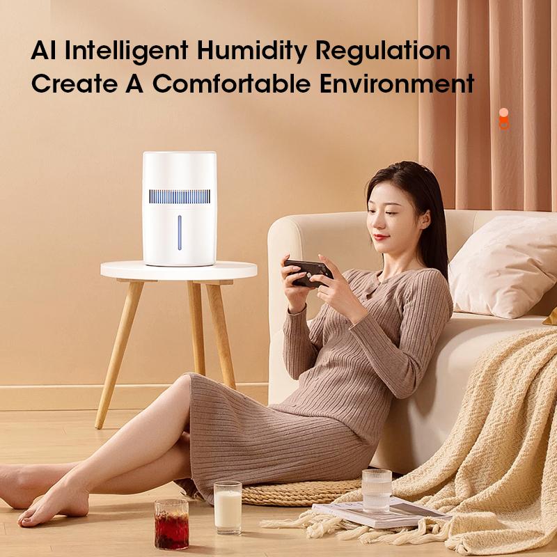 Intelligent 4L Large Capacity Negative Ion Fog Free Air Humidifier Purifies 350ml/H with Low Noise and Diffusion for Fresh Air