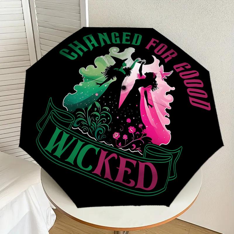 1pc Wicked Good Automatic Folding Umbrella, Portable Collapsible Design, Casual Outdoor Accessory L1127080