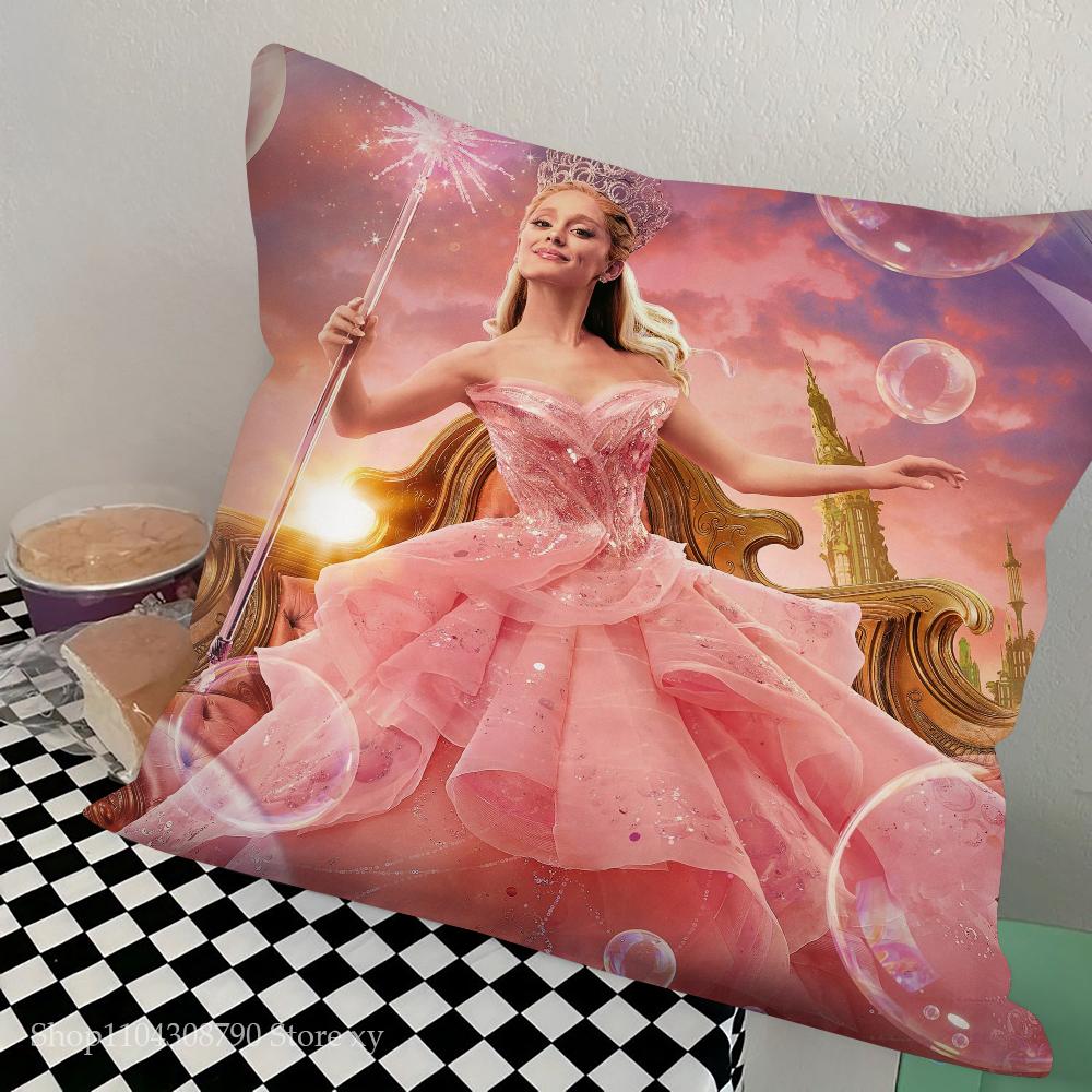W-Wicked Part One Movie B Pillow Case Square Pillow Bedroom Sofa Leisure Comfort Cushion Car Living Room Home Decoration