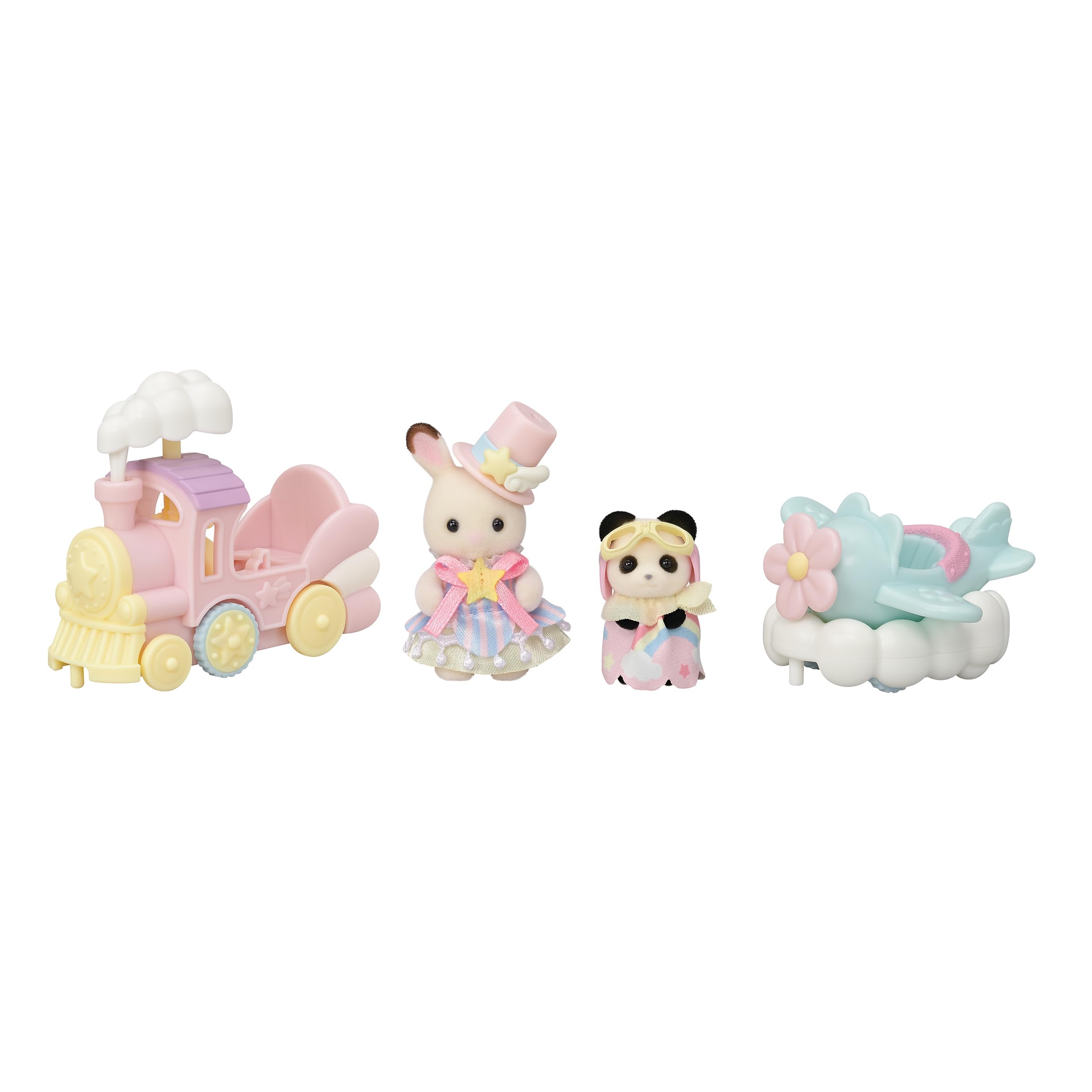 

Sylvanian Families Amusement Park Vehicle Set - Train & Airplane - Ko-79 ST Mark Certified, Ages 3 and Up, Toy Dollhouse, Sylvanian Families, Epoch