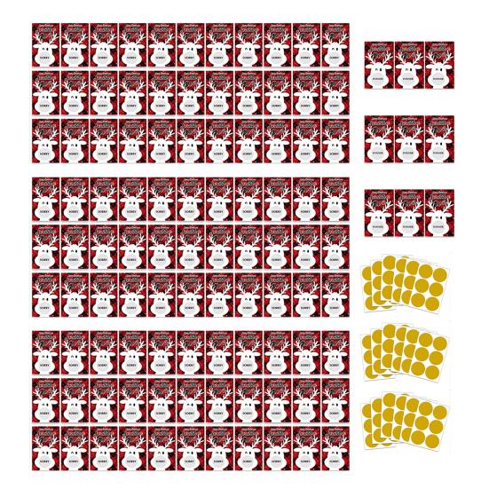 Frohe Weihnachten Rubbelspielkarten Feiertags Rentier Tombola Karte für Gruppen Kinder Erwachsene Weihnachtsfeier Zubehör