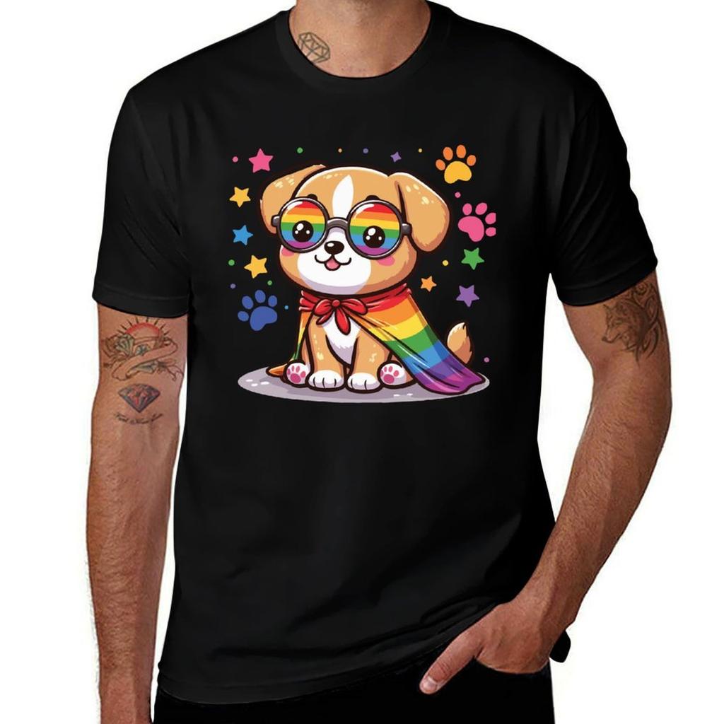 Progressive Pride Dog TShirt High Quality Durable TShirt
