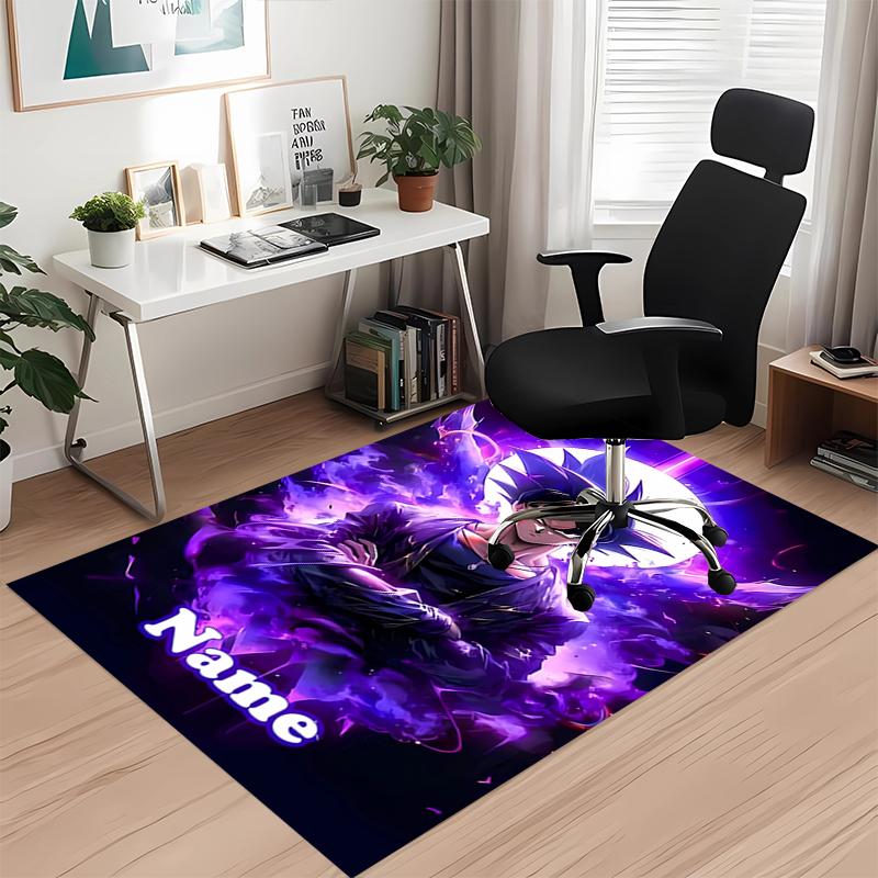 Custom Name Dragon Ball Printed Carpet, for Office Chair Living Room Bedroom Kitchen Room Decor Gifts.