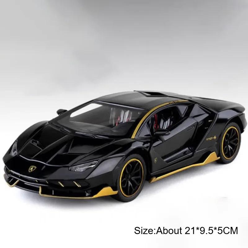 1:24 GTR IE EVO 720S Huayra Veneno Sian LP770 Car Model Toy Metal Diecast Music Light Doors Opened Simulation Vehicles for Boys