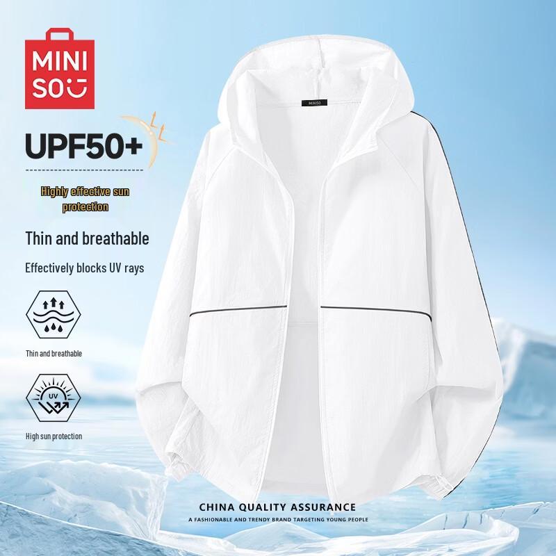 MINISO Men s Hooded Lightweight UPF50+ Sun Protection Jacket XL