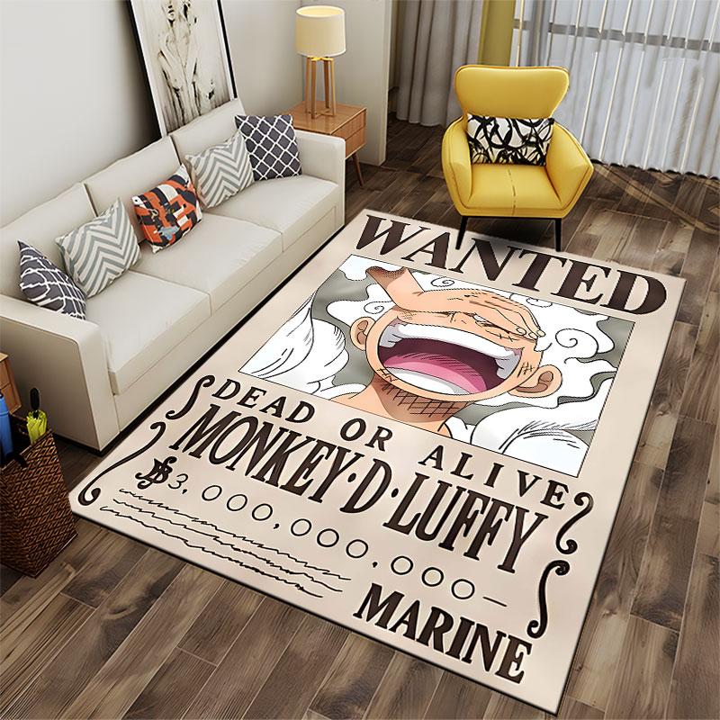 Wanted Poster Monkey D. Luffy Suitable As a Non-slip Mat for the Living Room or Bedroom Sofa