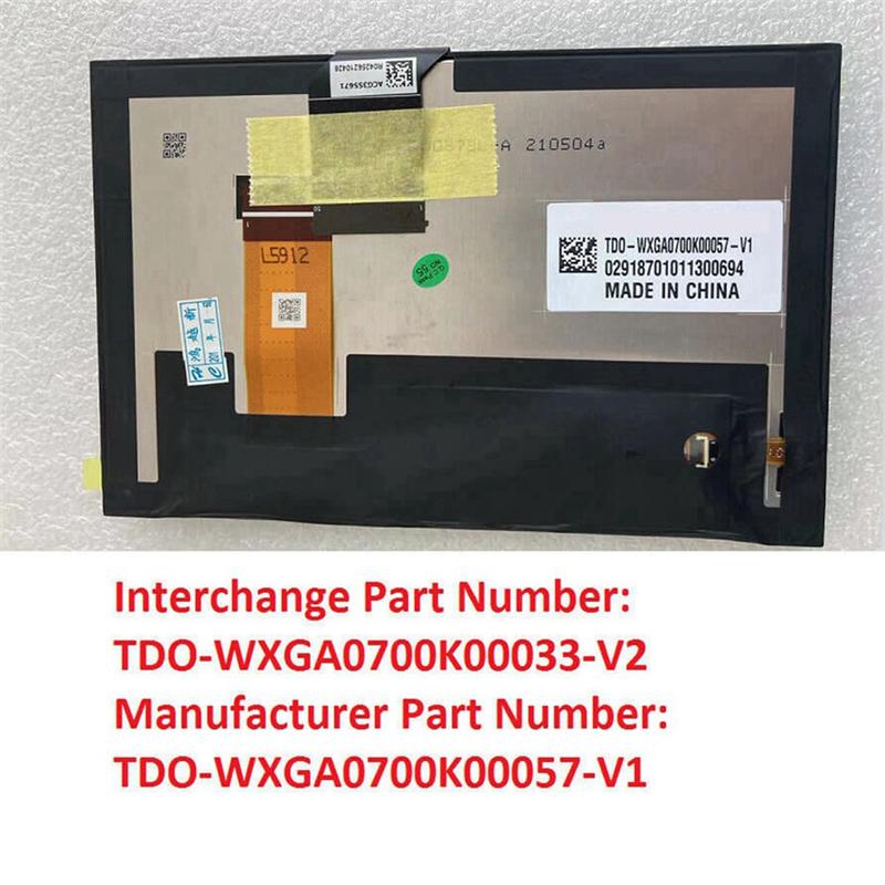 TDO-WXGA0700K00057-V1, TDO-WXGA0700K00033-V2 7Inch Radio Navigation LCD Display With Touch Screen For Jeep 2017-