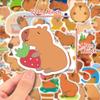 50 Capybara Stickers Cartoon Cute Cartoon Small Animals Children'S Stickers Diy Skateboard Luggage