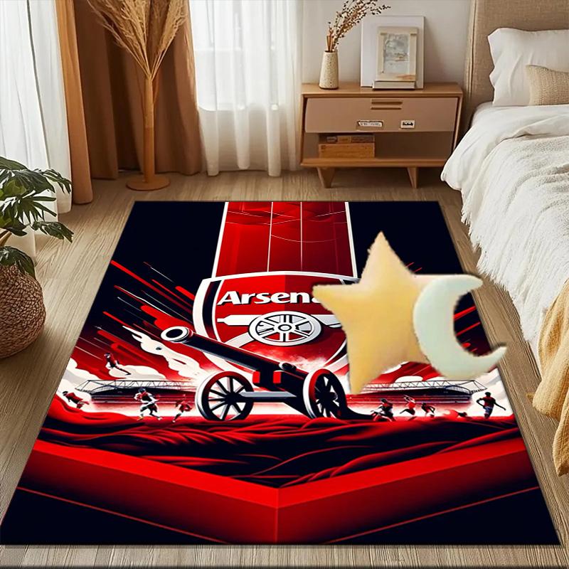 Arsenal Football Club Wappen Aufdruck Büro Teppich Stuhl Kissen Eingangsbereich Teppich, Teppiche für Wohnzimmer, Schlafzimmer Weihnachtsgeschenke