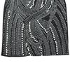 Abito da donna trasparente in rete con strass e perline - Stile europeo americano