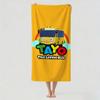 Cartoon T-Tayo The L-little B-Bus Towel Drying Bath Towel Applicable To Light Swimming Camping Yoga Beach Out