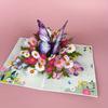 1 Stück Lebendige 3D Pop-Up Grußkarte, Bunte Schmetterlinge & Gänseblümchen, Perfekt für Geburtstag Muttertag Hochzeit