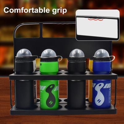 Collapsible Water Bottle Carrier for Athletes Foldable 8-Hole Drink Cup Rack Portable Sports Basket Holder for Travel Outdoor Activities