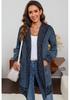 2025 Winter Women's Casual Hooded Knit Cardigan: European & American Style, Mid-Length, Loose & Warm