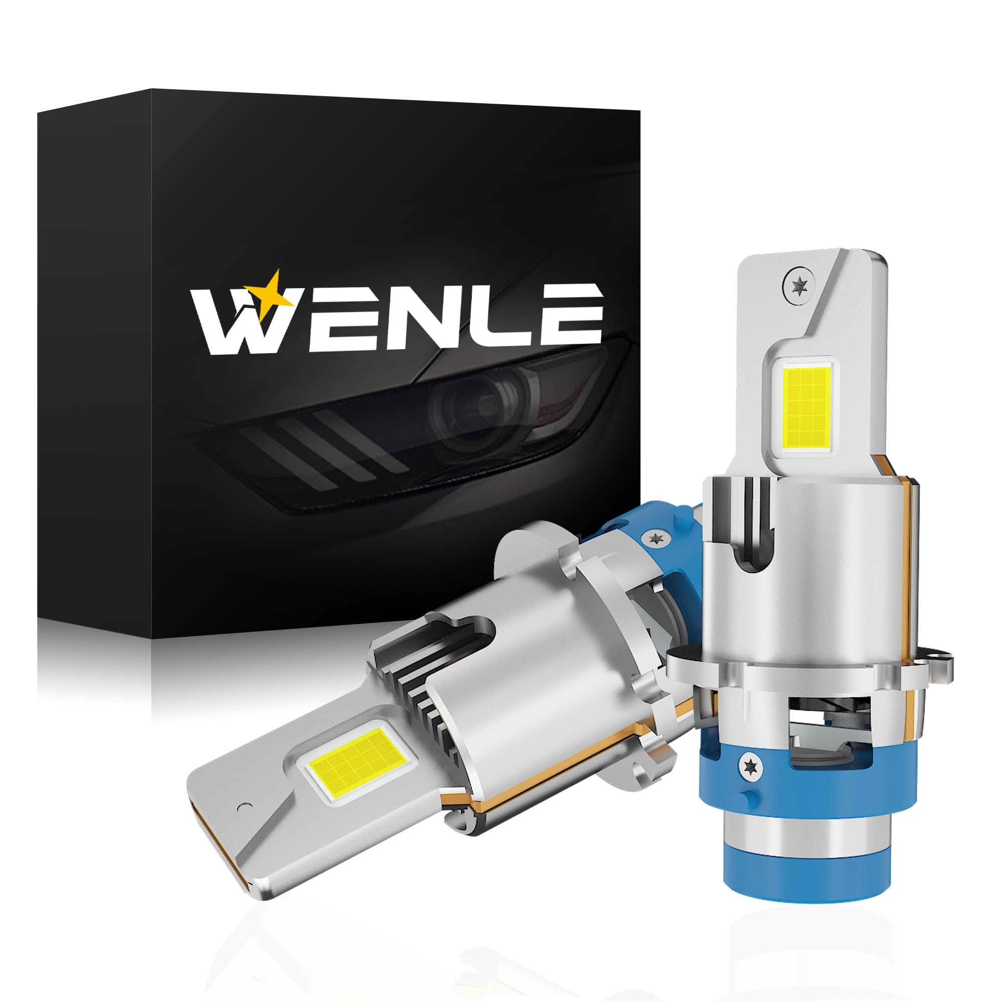 Newly Developed Integrated LED Better Than D4S LED Headlight New Vehicle Inspection White OEM No Modification Noise Adaptive Connects to OEM Projector