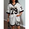Europe And The United States Women Casual Suit Women's T-Shirt + Shorts Women Tracksuit 2 Pieces Set Women Clothing