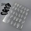 5D Embossed Nail Decals Halloween Art Stickers Skull Pumpkin Ghost Spooky Stickers Decals Waterproof Self Adhesive Manicure Decoration Decorative