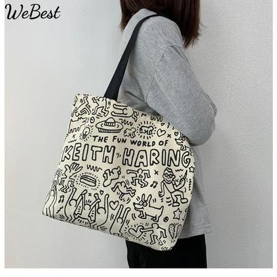 Neue Canvas-Tasche Tasche Schulterhandtasche Schultasche Große Kapazität