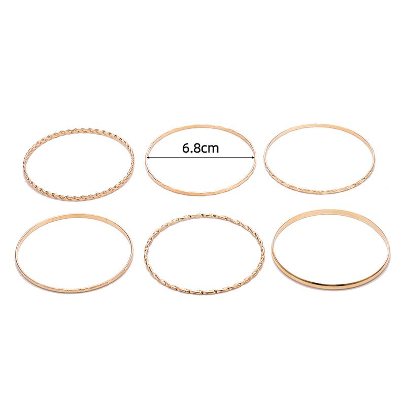 6 Stück/Set Damen Luxus Armreifen Armbänder Für Frau Handgelenk Armreifen Stapelbares Armband Schmuckzubehör Geschenk