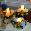 Simulated Flower Candlestick Garland Living Room Table Decoration Ornaments