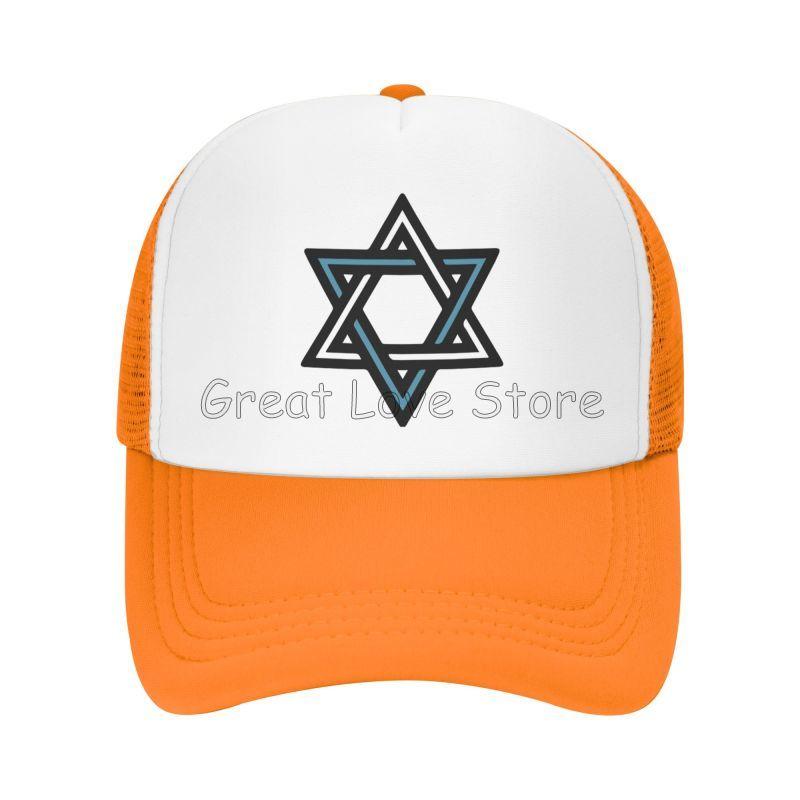 Star of David Print Mesh Baseball Caps Summer Fashion Breathable Snapback Hats Sun Protection Hats Adjustable Snapback Cap