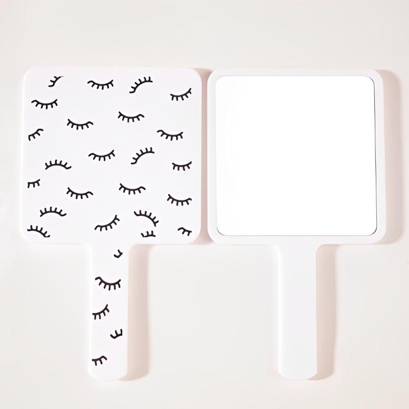 Eyelash Extensions Handheld Mirror Vanity Mirrors Portable Square Eyelash Extension Mirror Women Cosmetic Beauty Salon Supplies