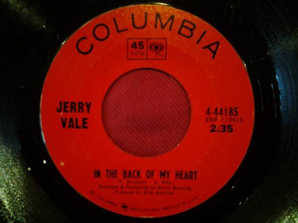

7inch Record JERRY VALE - In The Back Of My Heart 444185 Columbia US Pop Used